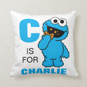 C is for Cookie Monster Add Your Name Cushion