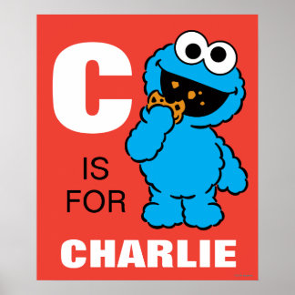 C is for Cookie Monster | Add Your Name Poster