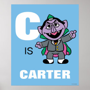 C is for Count von Count   Add Your Name Poster
