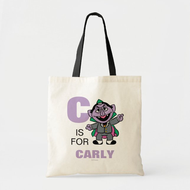C is for Count von Count | Add Your Name Tote Bag (Front)
