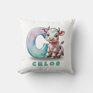 C is for Cow – Baby Throw Pillow