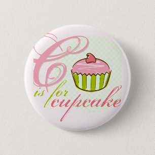 C Is For Cupcake Button