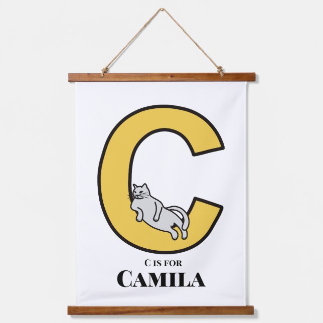 C is for…..personalized printed poster hanging tapestry (Front)