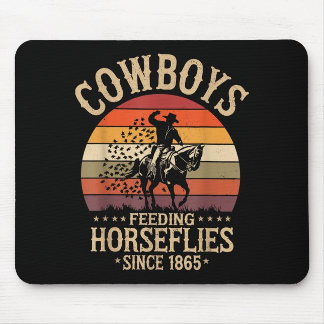 C.j.'s Cowboy Rodeo Outfit For Men - Funny Western Mouse Pad (Front)