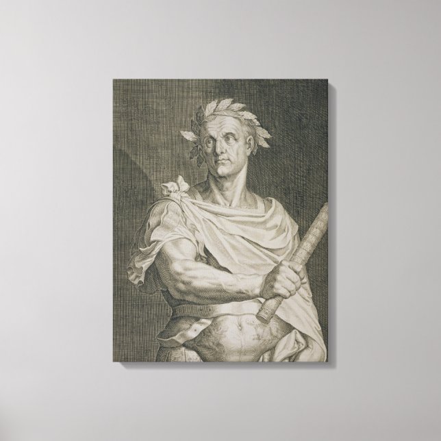 C. Julius Caesar (100-44 BC) Emperor of Rome engra Canvas Print (Front)
