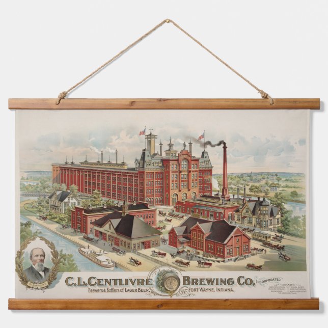 C.L. Centlivre Brewing Company Factory Buildings. Hanging Tapestry (Front)