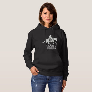 C Lazy J - frt; Keep Calm Cow On - blk Hoodie
