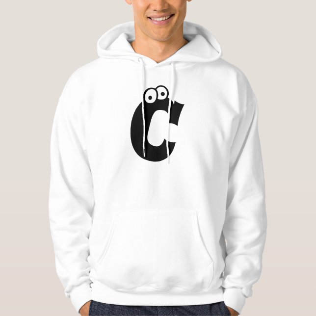 C, letter with eyeballs hoodie (Front)