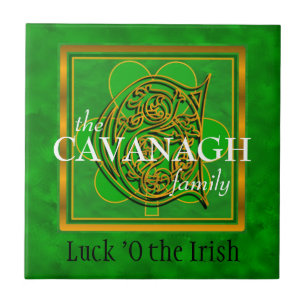 C "Luck of the Irish" Family Custom Monogram Tile