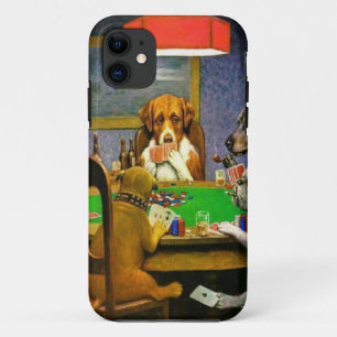 C. M. Coolidge Dogs Pets Poker Cards Humour Destin iPhone 11 Case