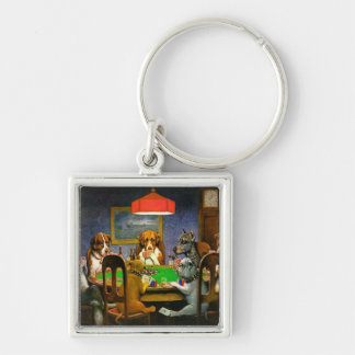 C. M. Coolidge Dogs Pets Poker Cards Humour Destin Key Ring