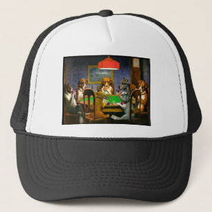 C. M. Coolidge Dogs Pets Poker Cards Humour Destin Trucker Hat
