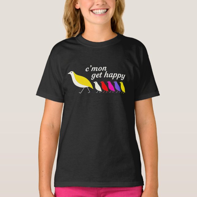 C’Mon Get Happy – Bird Parade Tee (Front)