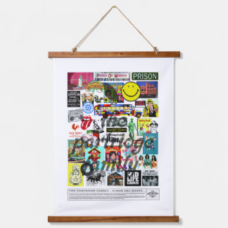 C’Mon Get Happy – Retro Pop Culture Collage Hanging Tapestry