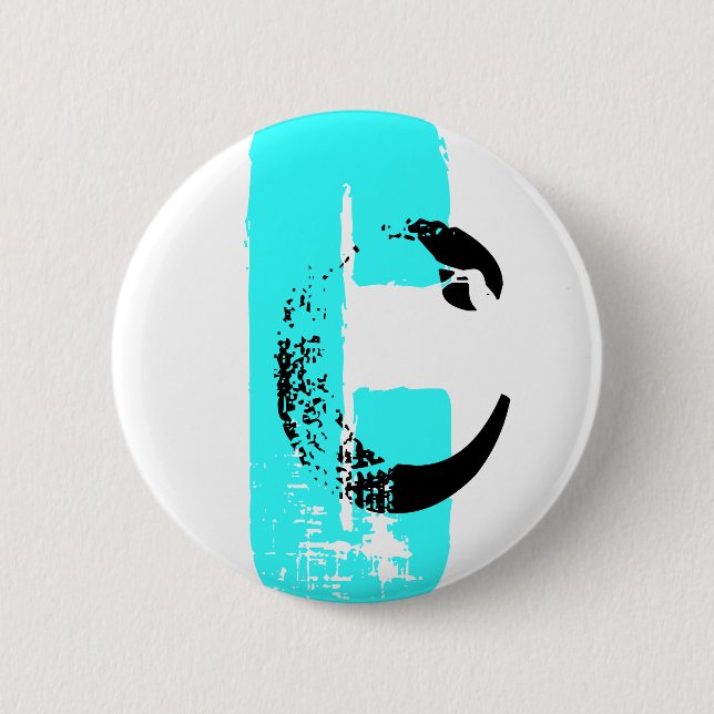C monogram 6 cm round badge (Front)