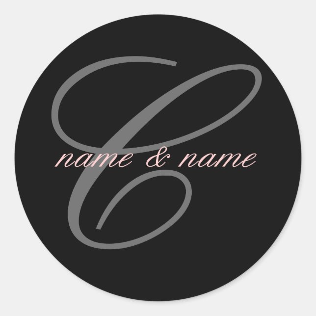 C  monogram name label (Front)