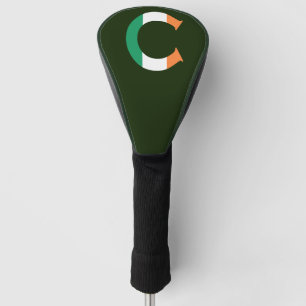 C Monogram overlaid on Irish Flag dccn Golf Head Cover