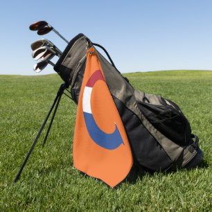 C Monogram overlaid on NLD Flag on or gtt Golf Towel