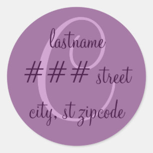 "C" monogram return address label - personalise