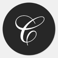 C Monogram Stickers