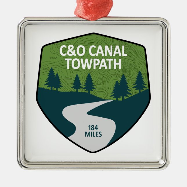 C&O Canal Towpath Metal Tree Decoration (Front)