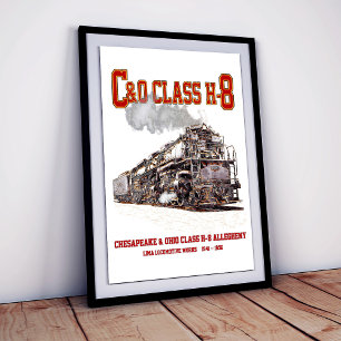 C&O Class H-8 2-6-6-6 Allegheny Steam Locomotive Photo Print