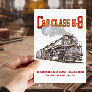 C&O Class H-8 2-6-6-6 Allegheny Steam Locomotive Postcard