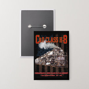 C&O Class H-8 Allegheny Locomotive - American flag
