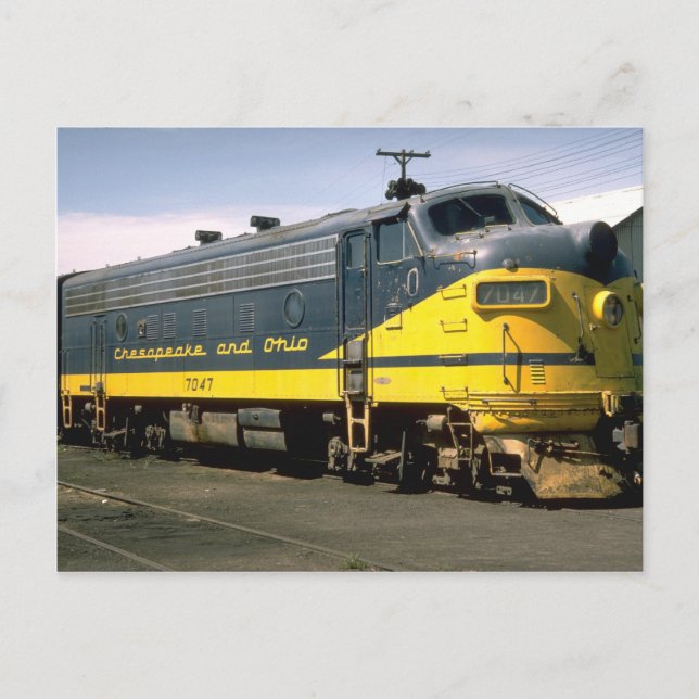 C&O EMD F-7A POSTCARD (Front)