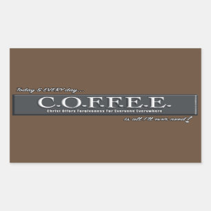 C.O.F.F.E.E. ❤ Sticker Art Christian Heart Acronym
