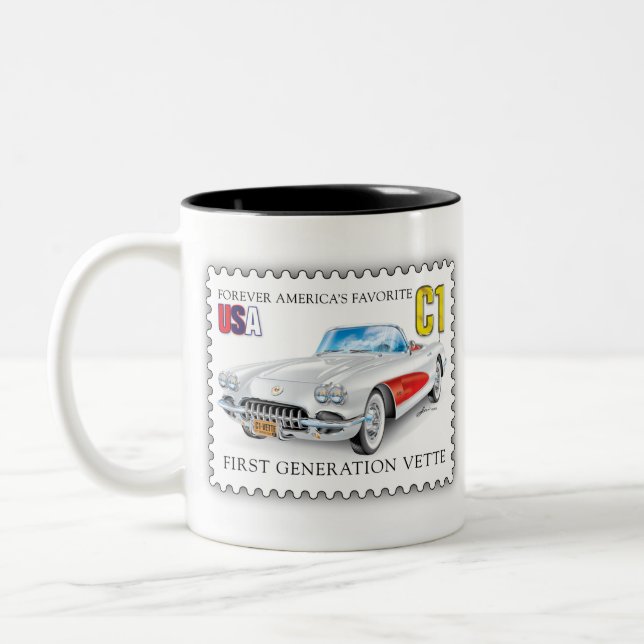 C-ONE AUTOMOBILE ART Two-Tone COFFEE MUG (Left)