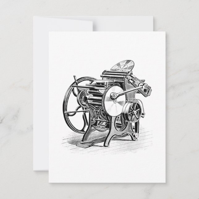 C&P Old Style letterpress printing press card (Front)