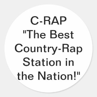C-RAP Country-Rap Hankamer Artjunkhaus Comic Art Classic Round Sticker