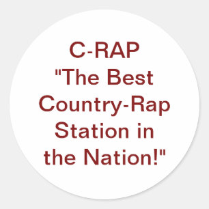 C-RAP Country-Rap Hankamer Artjunkhaus Comic Art Classic Round Sticker