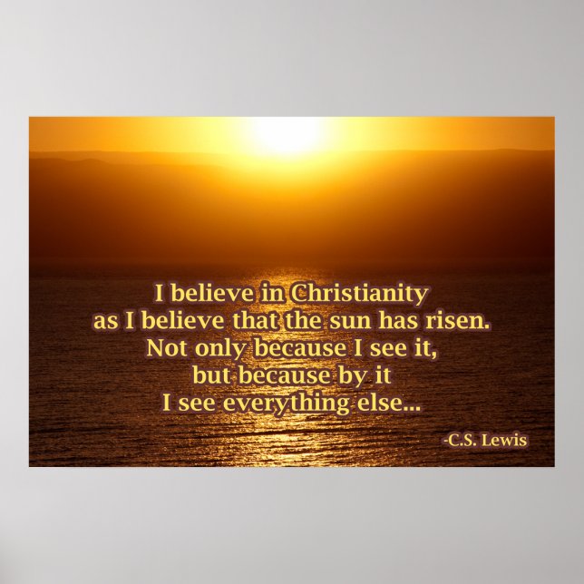 C.S. Lewis Christianity Quote Poster (Front)