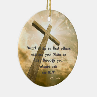 C.S. Lewis Quote On Shining Ceramic Tree Decoration