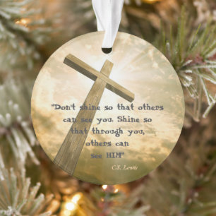 C.S. Lewis Quote On Shining Ornament