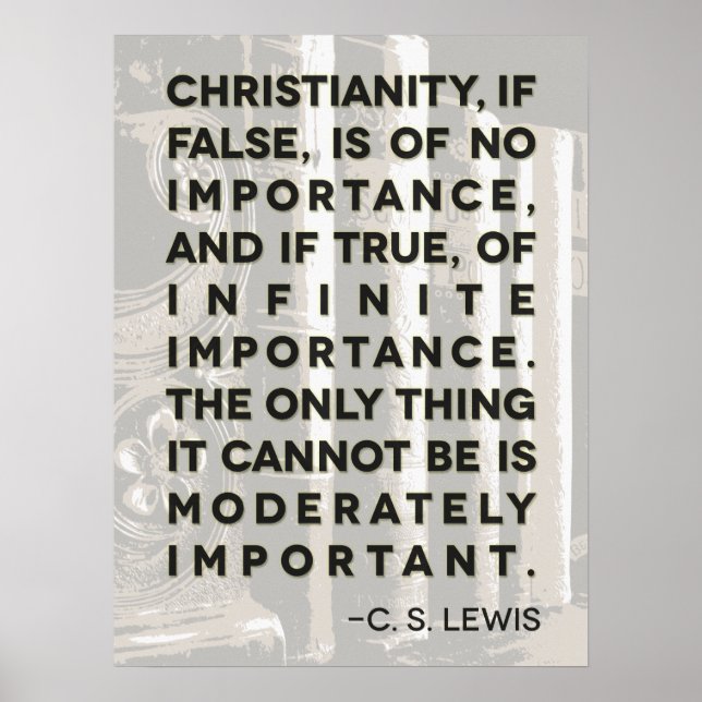 C. S. Lewis Quote Poster - "Christianity..." (Front)