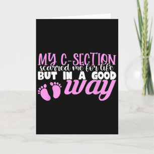 C-section Cesarean New Mom Of Baby Girl Recovery Q Card