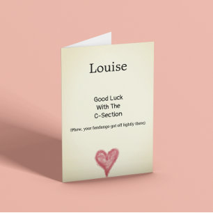 C-Section Good Luck Funny Customisable Card