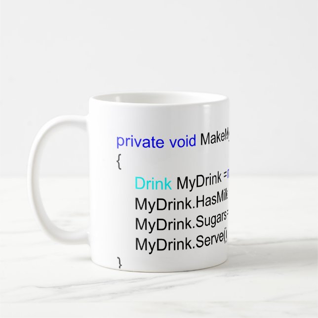 C# Sharp Programmers Tea Mug (Left)