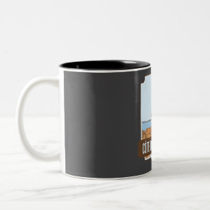 C�te de Granit Rose � France Two-Tone Coffee Mug
