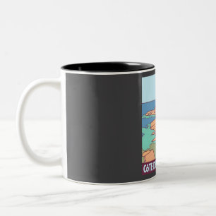 C�te de Granit Rose � France  Two-Tone Coffee Mug
