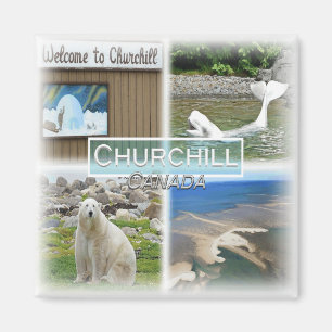 CA0029 America, Canada, Churchill, Welcome Fridge Magnet
