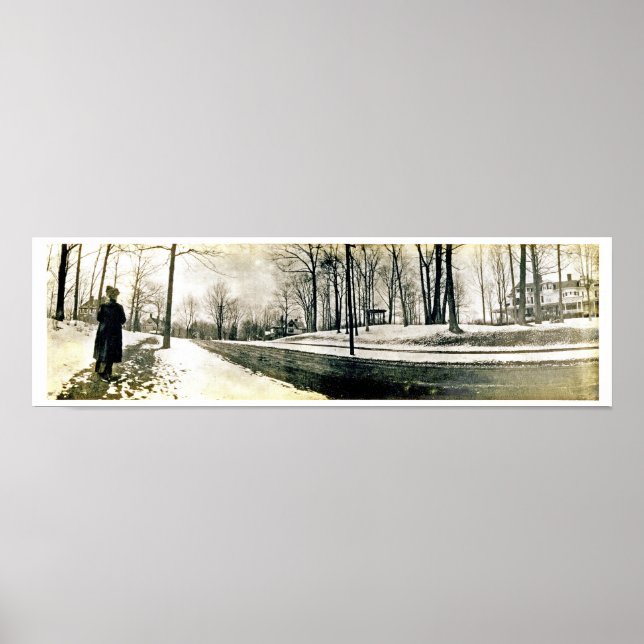Ca. 1900 Highland Short Hills NJ Panorama Poster (Front)