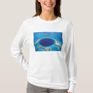 CA, Belise. Aerial view of Blue Hole (diameter T-Shirt