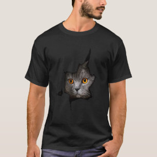 Ca Black Cat Cat Torn Cloth Kitten T-Shirt