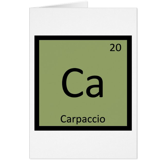 Ca - Carpaccio Appetizer Chemistry Periodic Table (Front)