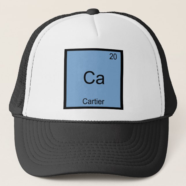 Ca - Cartier Funny Chemistry Element Symbol Tee Trucker Hat (Front)