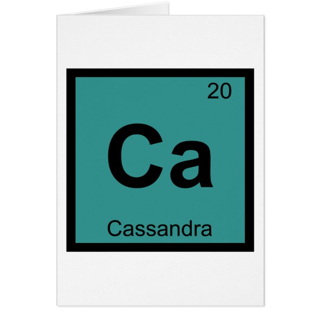 Ca - Cassandra Greek Chemistry Periodic Table (Front)